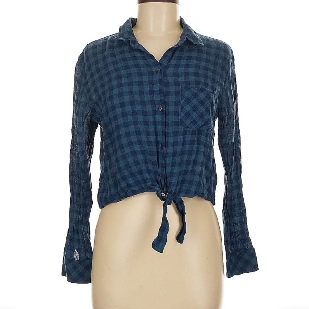 Rails Women's Blue Plaid Button-Up Top